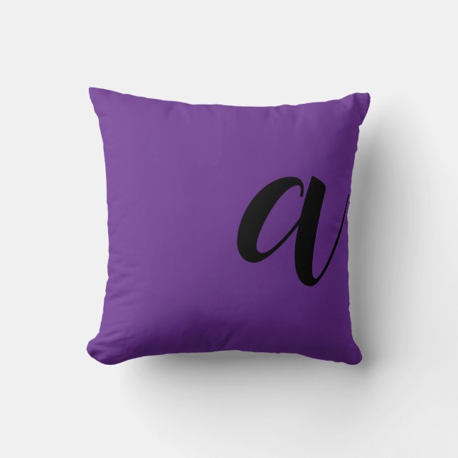Modern monogram Initiaal letter Kussen (Voorkant)