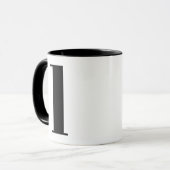 Modern Monogram Initiaal Letter l Black en White Mok (Voorkant links)