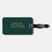 Modern monogram Initiaal letter O Bagagelabel (Achterkant horizontaal)