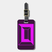 Modern monogram Initiaal letter O Bagagelabel (Voorkant verticaal)