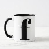 Modern Monogram Initiaal Letter of Black and White Mok (Links)