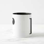 Modern Monogram Initiaal Letter of Black en White Mok (Midden)