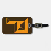 Modern monogram Initiaal letter p Bagagelabel (Voorkant horizontaal)