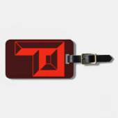 Modern monogram Initiaal letter p Bagagelabel (Voorkant horizontaal)