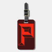 Modern monogram Initiaal letter p Bagagelabel (Voorkant verticaal)