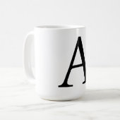 Modern Monogram Initiaal Letter Trendy Koffiemok (Voorkant links)