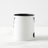 Modern Monogram Initiaal Letter y Black and White Mok (Midden)