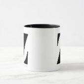 Modern Monogram Initiaal Letter Z Black en White Mok (Midden)