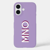 Modern Monogram Initiaal Lila Slagschaduw Case-Mate iPhone Case (Achterkant)