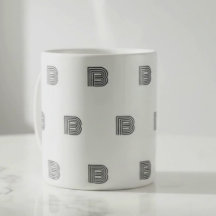 Modern Monogram Initiaal Patroon Minimaal