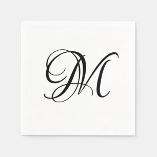 Modern Monogram Initiaal Servet