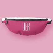 Modern Monogram Initialen Roze Wit Heuptasje