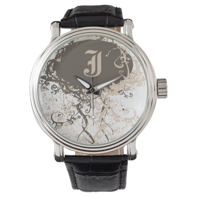 Modern Monogram J Horloge (Voorkant)