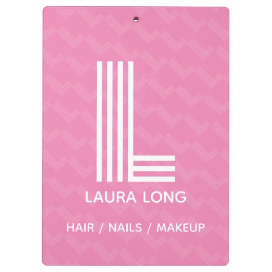 Modern monogram klembord (Achterkant)