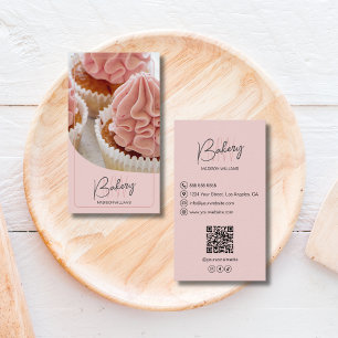 Modern Monogram Logo Bakkerij Banketbakker Visitekaartje