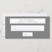 Modern Monogram Logo Gray & White Cadeaucertificaa (Achterkant)