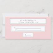 Modern Monogram Logo Roze Salon Cadeaubon (Achterkant)