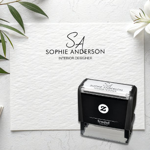 Modern Monogram Logo Zakelijk Bedrijf Zelfinktende Stempel