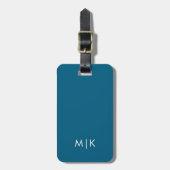  Modern Monogram Luggage Tag Bagagelabel (Voorkant verticaal)