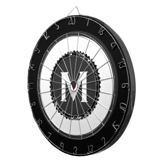 Modern Monogram Man Cave Dartbord (Voorkant Rechts)