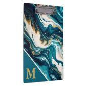 Modern Monogram Marmer Klembord (Rechts)