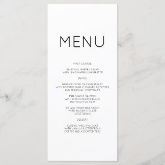 Modern Monogram Menu