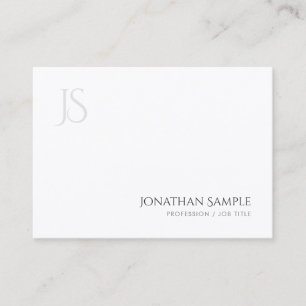Modern Monogram Minimaal Design Elegante Sjabloon Visitekaartje