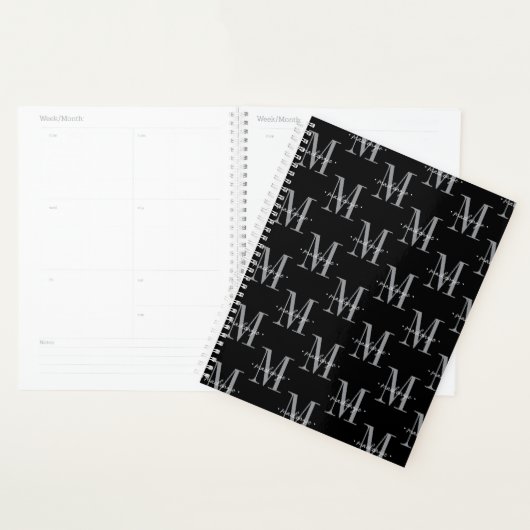 Modern Monogram Minimal Black White (Devant avec enveloppe)