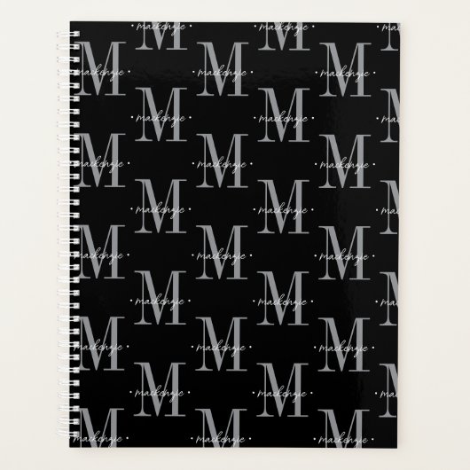 Modern Monogram Minimal Black White (Devant)