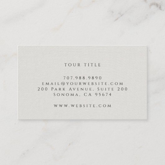 Modern Monogram Minimalistisch lichtgrijs linnen e Visitekaartje (Achterkant)