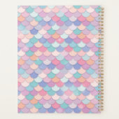 Modern Monogram Naam Initiaal Mermaid Bleek Roze Planner (Achterkant)