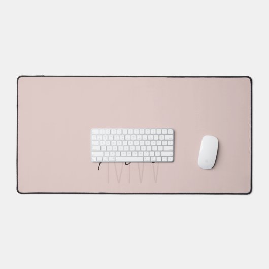 Modern Monogram Naam Script Blush Pink Bureaumat (Keyboard & Muis)