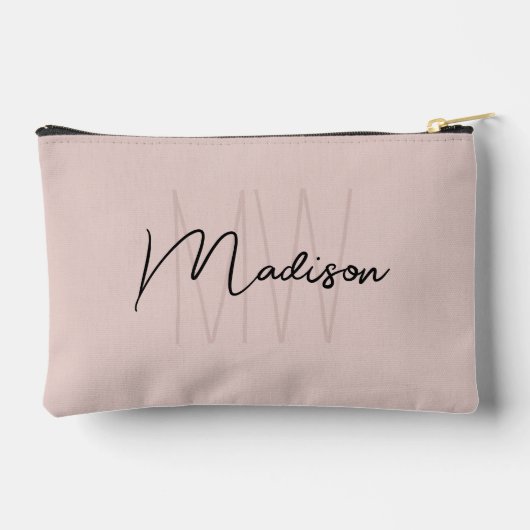 Modern Monogram Naam Script Blush Pink Etui (Achterkant)