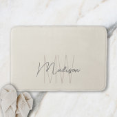 Modern Monogram Naam Script Cream Badmat