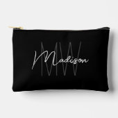 Modern Monogram Naam Script Zwart Wit Etui (Voorkant)