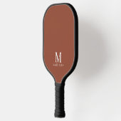 Modern monogram naam Terracotta Pickleball Paddle (Links)
