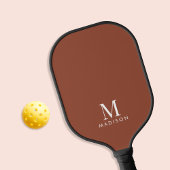 Modern monogram naam Terracotta Pickleball Paddle
