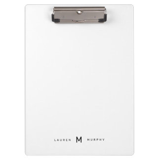 Modern Monogram Naam Trendy Typografie Klembord