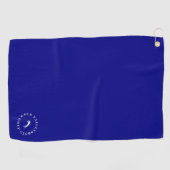 Modern Monogram Navy Blue en White Golfhanddoek (Horizontaal)