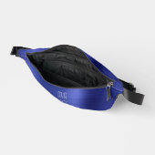 Modern Monogram Navy Blue Heuptasje (Open)