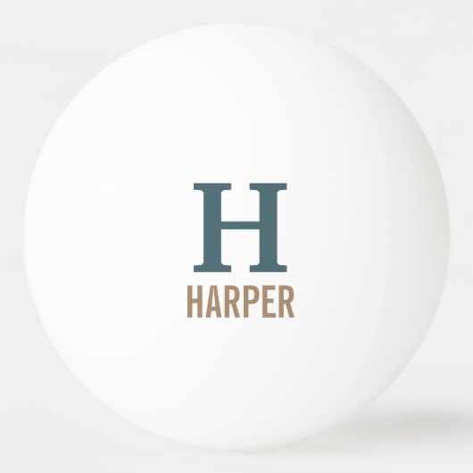 Modern monogram op maat pingpongballen (Voorkant)