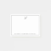 Modern monogram op maat post-it® notes (Voorkant)