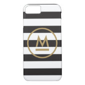 Modern Monogram op Vetgedrukte Strepen Gepersonali Case-Mate iPhone Case (Achterkant)