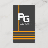 Modern Monogram Oranje Visitekaartje (Achterkant)