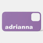 Modern Monogram Paars Case-Mate iPhone Case (Achterkant (horizontaal))