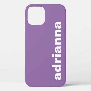 Modern Monogram Paars iPhone 12 Pro Hoesje
