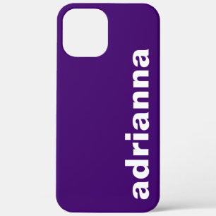 Modern Monogram Paars iPhone 12 Pro Max Hoesje