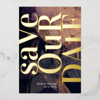 Modern Monogram Paarse Herfst Floral Wedding