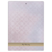 Modern Monogram Patroon Winterbloemen Klembord (Achterkant)