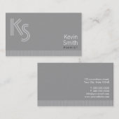 Modern Monogram Pianist Visitekaartje (Voorkant / Achterkant)